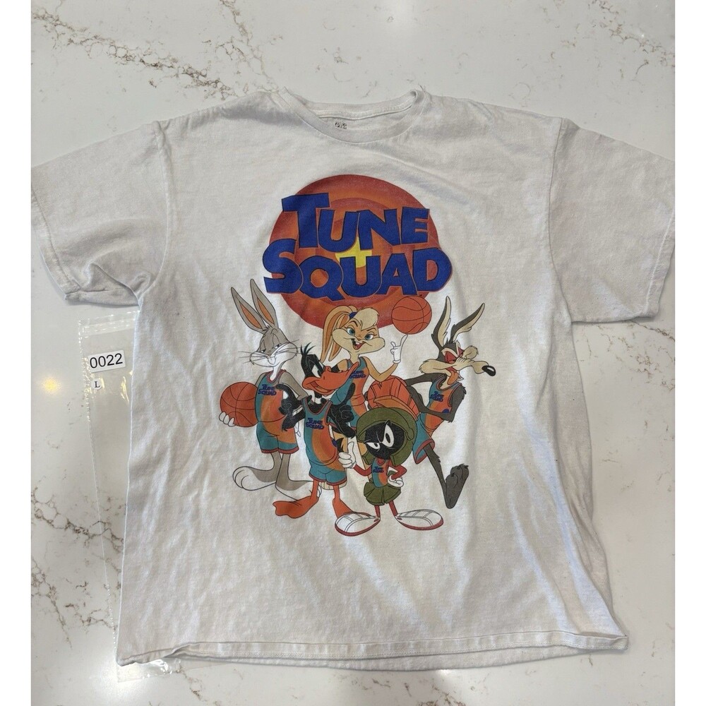 Vintage Space Jam A New Legacy Tune Squad white t-shirt size large